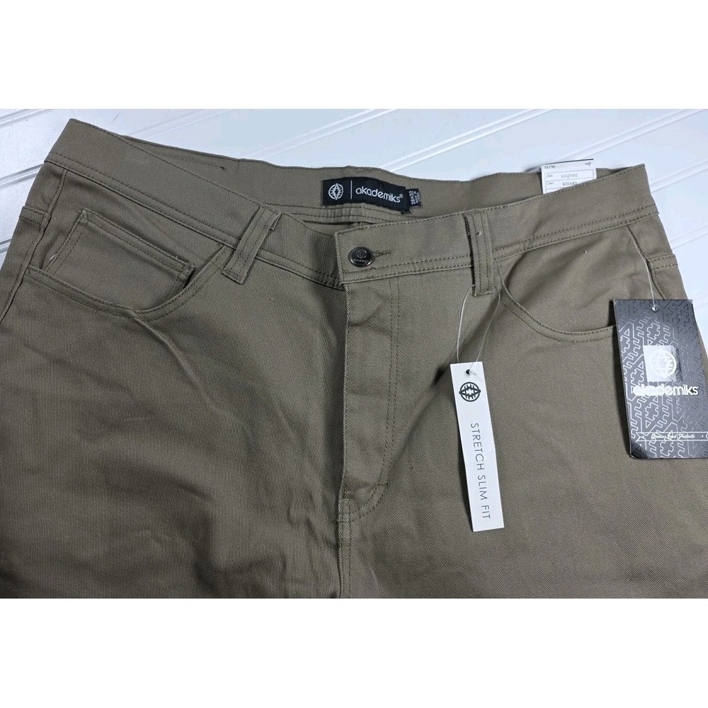 Akademiks KHAKI Jeans Men's 38x32 Style‎ A16JN02 JEANIUS STRETCH  NWT